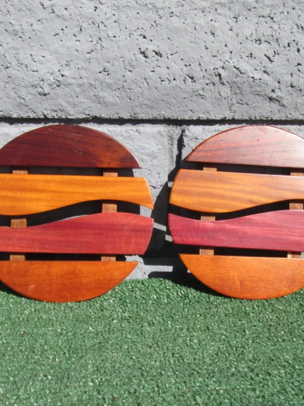 Set of 2 Multi Wood 7